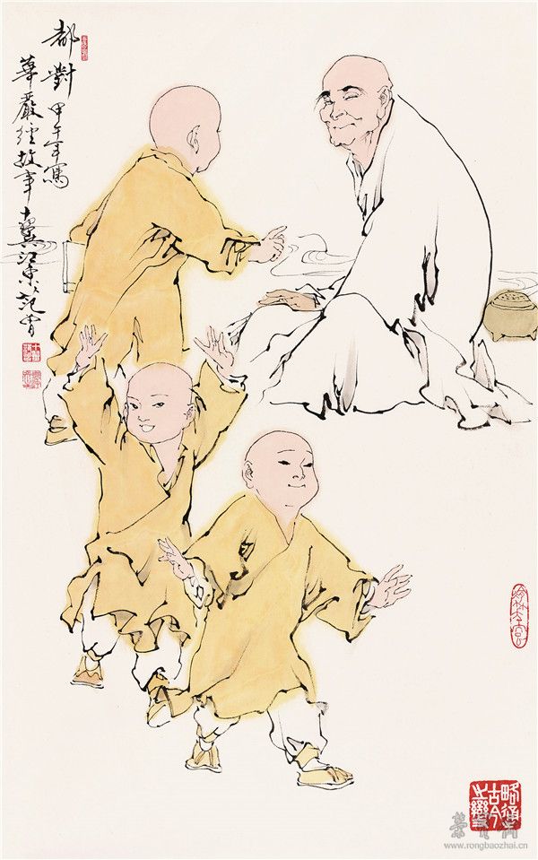 范曾 華嚴經故事 100cm×62cm 紙本設色?2017年